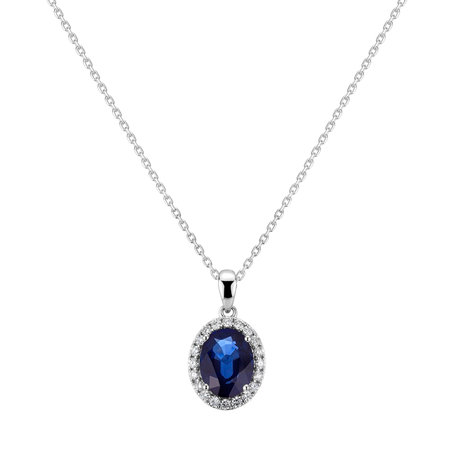 Diamond pendant with Sapphire Princess Essence