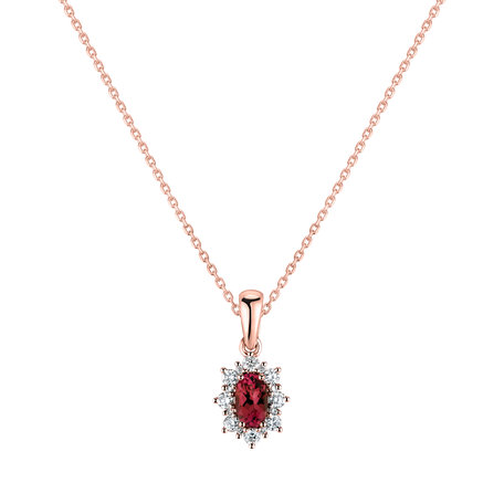 Diamond pendant with Ruby Princess