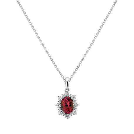 Diamond pendant with Ruby Princess