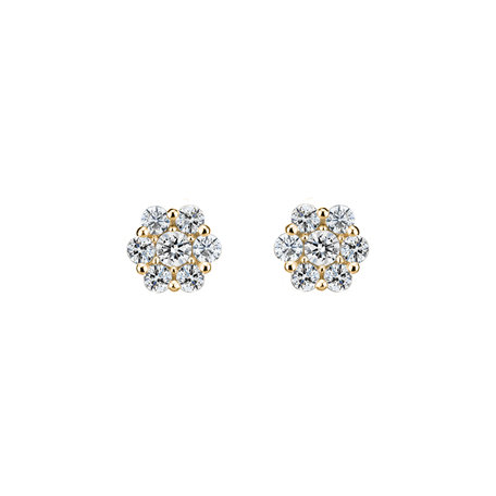 Diamond earrings Shiny Flower