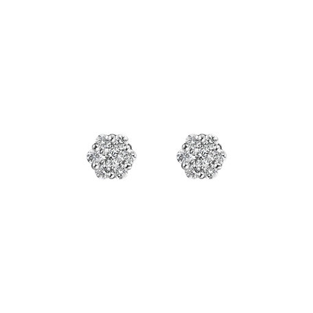 Diamond earrings Shiny Flower