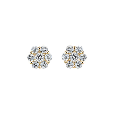 Diamond earrings Shiny Flower