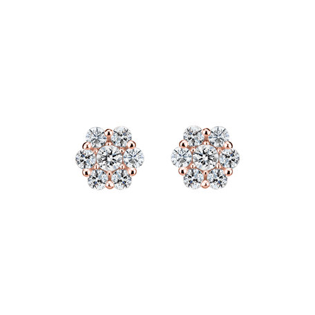 Diamond earrings Shiny Flower