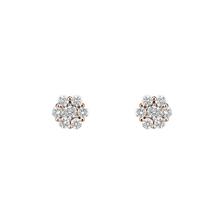 Diamond earrings Shiny Flower