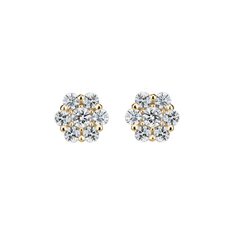 Diamond earrings Shiny Flower