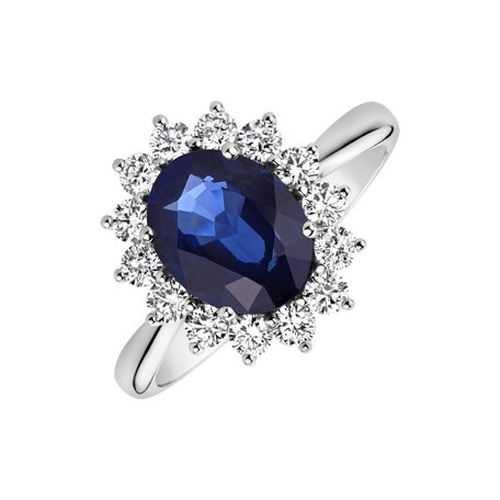 Diamond ring with Sapphire Princess Sparkle