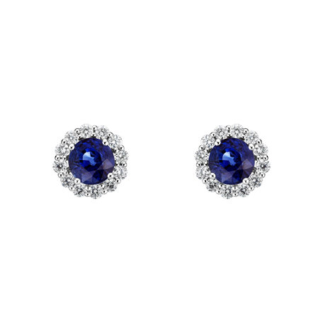 Diamond earrings with Sapphire Bloom Spark