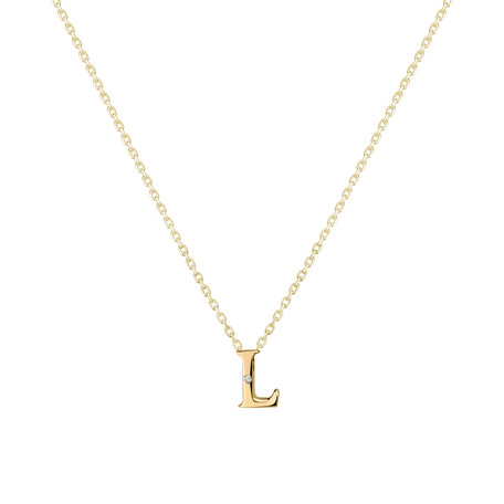 Diamond necklace Flat Line L