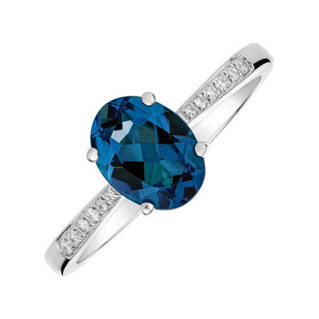 Diamond ring with Topaz London Bonbon