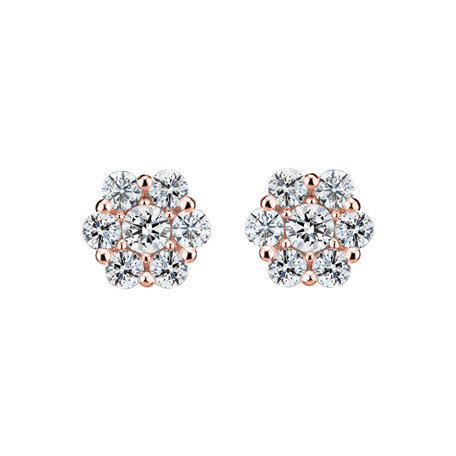 Diamond earrings Shiny Flower