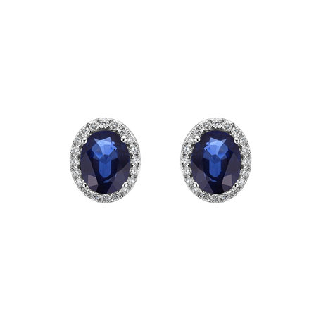 Diamond earrings with Sapphire Imperial Allegory