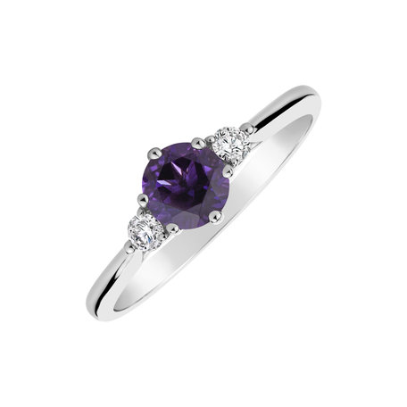 Diamond rings with Amethyst Midnight Serenity