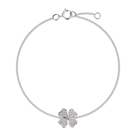 Diamond bracelet Four Leaf Clover