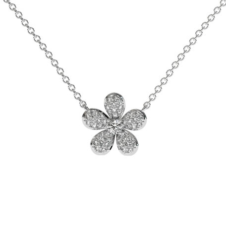 Diamond necklace Sparkling Flower