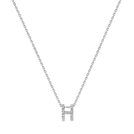 Diamond necklace Glittering Letter H