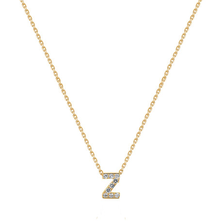 Diamond necklace Glittering Letter Z