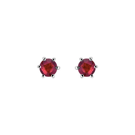 Earrings with Ruby Vesper Romance