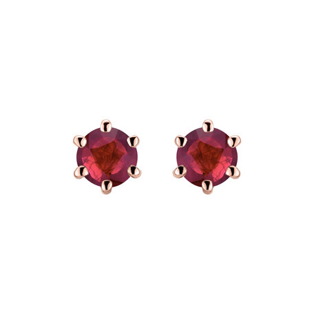 Earrings with Ruby Vesper Romance