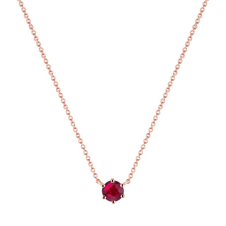 Necklace with Ruby Essential Drop