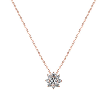 14ct rose gold diamond necklace Celestial Sparkle