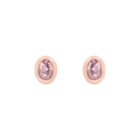 Earrings with Rose Quartz Sweet Candy