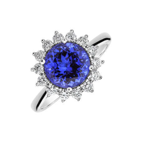 Diamond ring with Tanzanite Stellar Sun