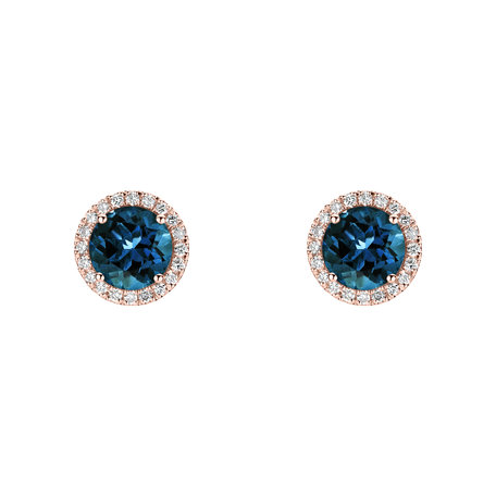 Diamond earrings with Topaz London Eternal Sunshine