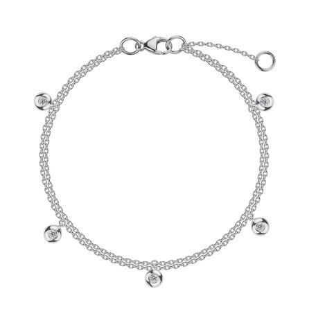 14ct white gold diamond bracelet Delouise