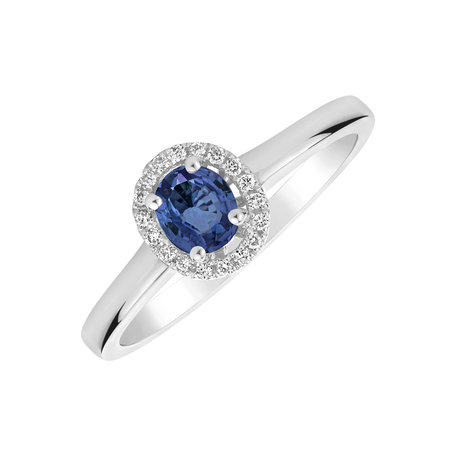 Diamond ring with Sapphire Madison