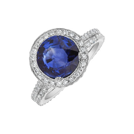 Diamond ring with Sapphire Transmission