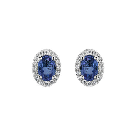 Diamond earrings with Sapphire Imperial Allegory