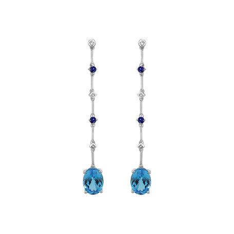 Diamond earrings, Topaz and Sapphire Conservative Possibility