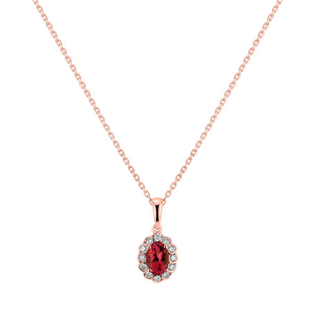 Diamond pendant with Ruby Glamour Princess