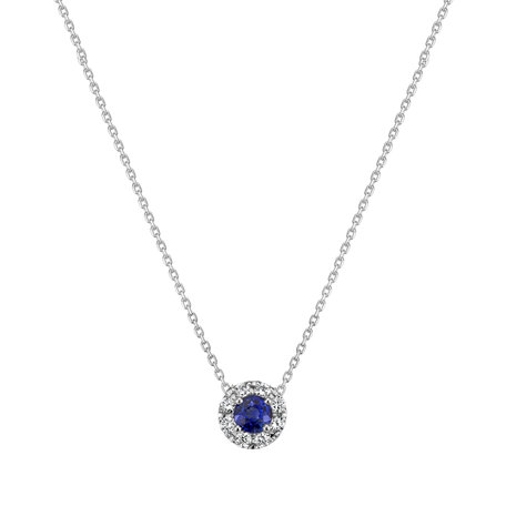 Diamond necklace with Sapphire Shining Moon