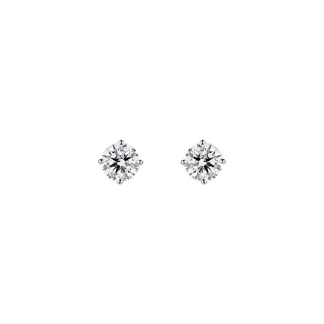 14ct white gold diamond earrings Essential Shine