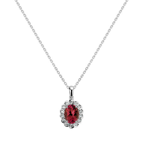 Diamond pendant with Ruby Princess Brilliance