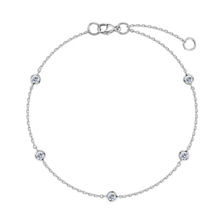 14ct white gold diamond bracelet Crazier Love