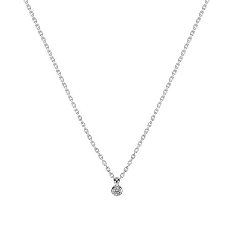 14ct white gold diamond necklace Eye Sparkle