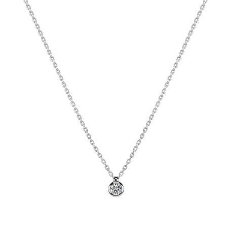 14ct white gold diamond necklace Eye Sparkle