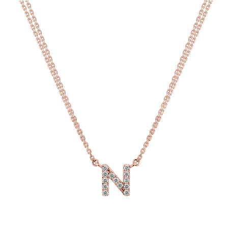 14ct rose gold diamond necklace Diamond necklace Luxury Clam