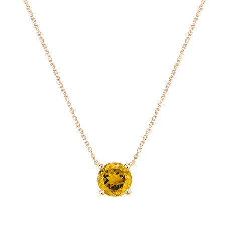 Necklace with Citrine Lucky Glance