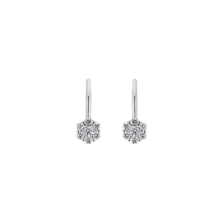 14ct white gold diamond earrings Eternal Brilliance