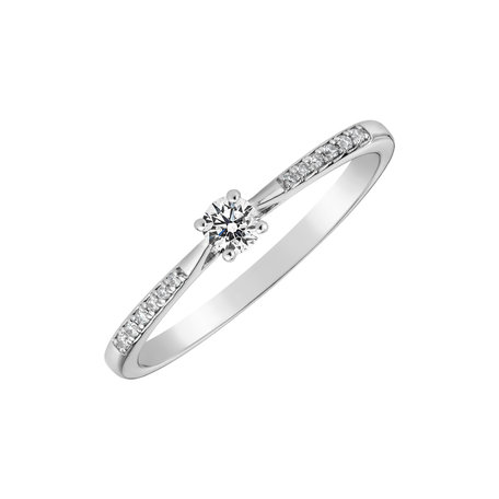 14ct white gold diamond ring Pure Love