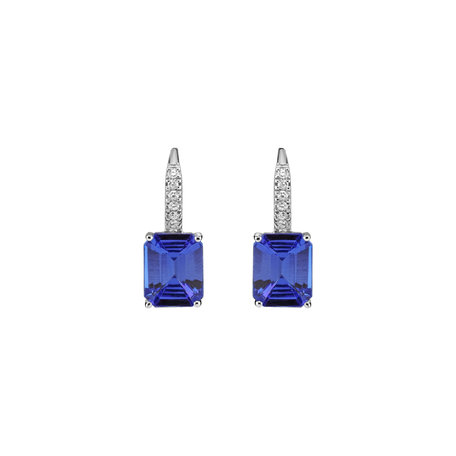 Diamond earrings with Tanzanite Themya