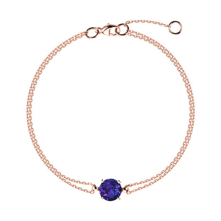 14ct rose gold bracelet with Tanzanite Roneme