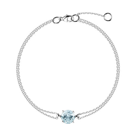 14ct white gold bracelet with Aquamarine Roneme