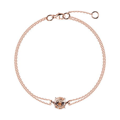 14ct rose gold bracelet with Morganite Roneme