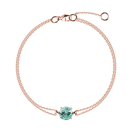 14ct rose gold bracelet with Tourmaline Turquoise Roneme