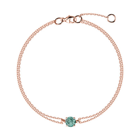 14ct rose gold bracelet with Tourmaline Turquoise Roneme