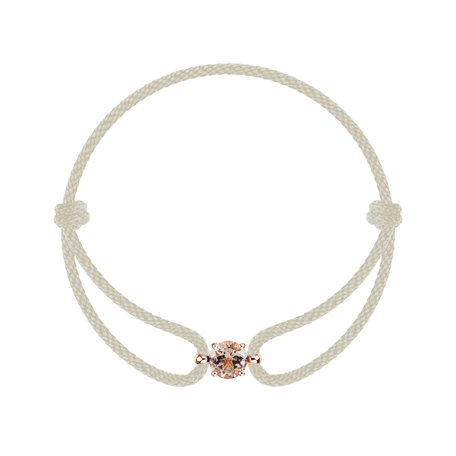 14ct rose gold bracelet with Morganite Delilah